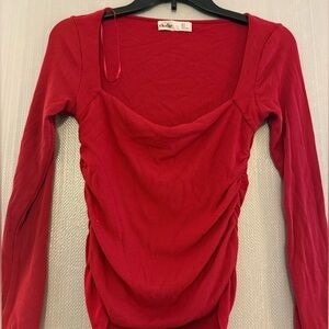 Elodie Scarlet Long Sleeve Top